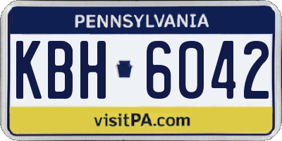 PA license plate KBH6042