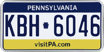 PA license plate KBH6046