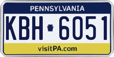 PA license plate KBH6051