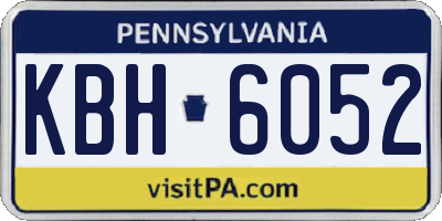 PA license plate KBH6052