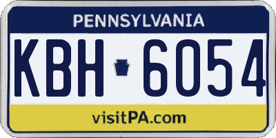 PA license plate KBH6054
