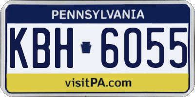 PA license plate KBH6055