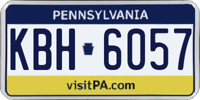 PA license plate KBH6057