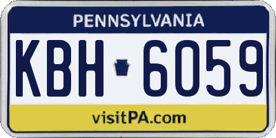 PA license plate KBH6059
