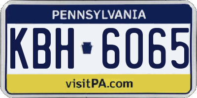 PA license plate KBH6065