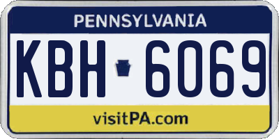 PA license plate KBH6069