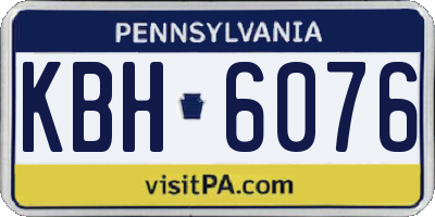 PA license plate KBH6076