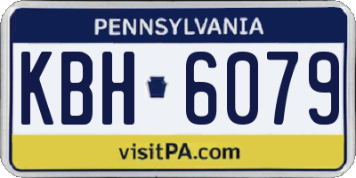 PA license plate KBH6079