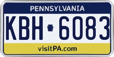 PA license plate KBH6083