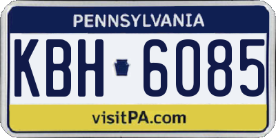 PA license plate KBH6085