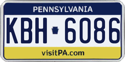 PA license plate KBH6086