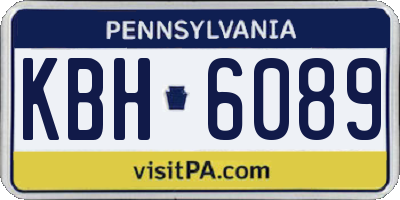 PA license plate KBH6089
