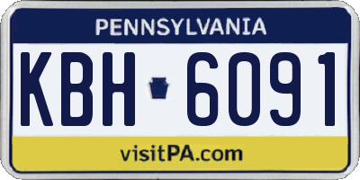 PA license plate KBH6091