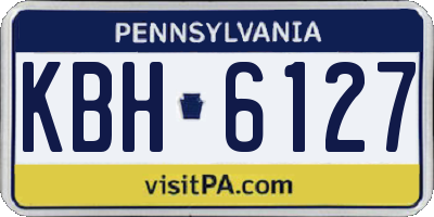 PA license plate KBH6127