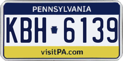 PA license plate KBH6139
