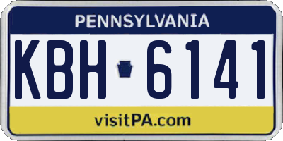 PA license plate KBH6141