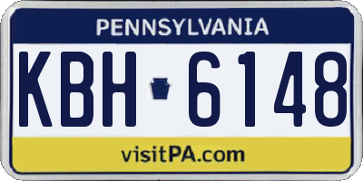 PA license plate KBH6148