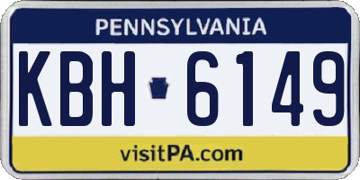 PA license plate KBH6149
