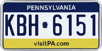 PA license plate KBH6151