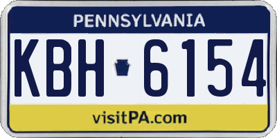 PA license plate KBH6154
