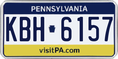 PA license plate KBH6157