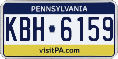 PA license plate KBH6159