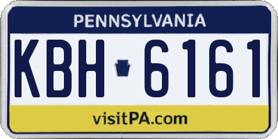 PA license plate KBH6161