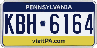PA license plate KBH6164