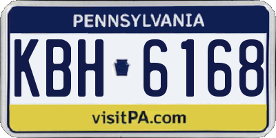 PA license plate KBH6168