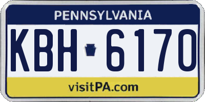 PA license plate KBH6170