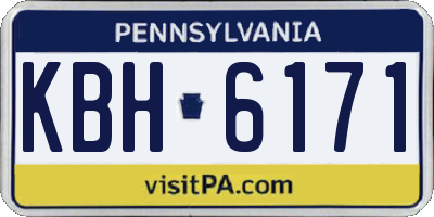 PA license plate KBH6171