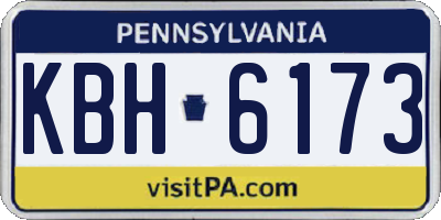 PA license plate KBH6173