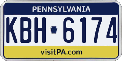 PA license plate KBH6174