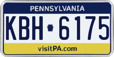 PA license plate KBH6175