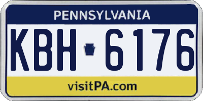PA license plate KBH6176