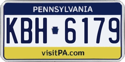 PA license plate KBH6179