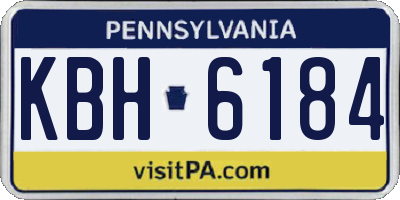 PA license plate KBH6184