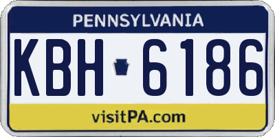 PA license plate KBH6186
