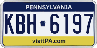 PA license plate KBH6197