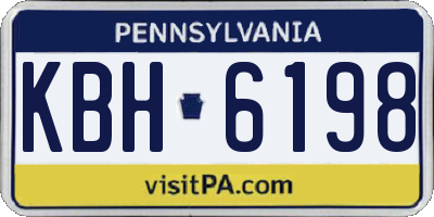 PA license plate KBH6198