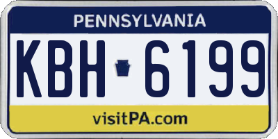 PA license plate KBH6199