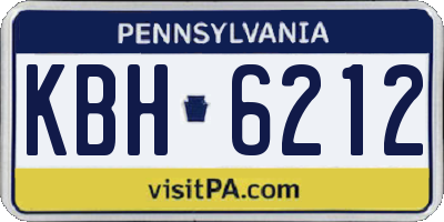 PA license plate KBH6212