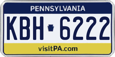 PA license plate KBH6222