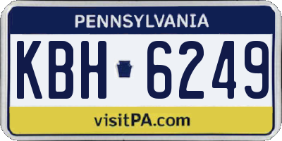 PA license plate KBH6249