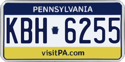 PA license plate KBH6255