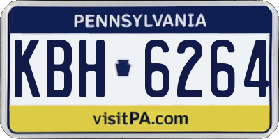 PA license plate KBH6264