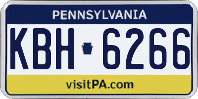 PA license plate KBH6266