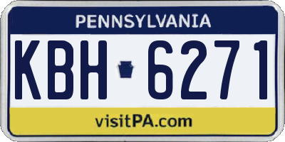 PA license plate KBH6271