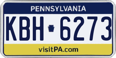 PA license plate KBH6273