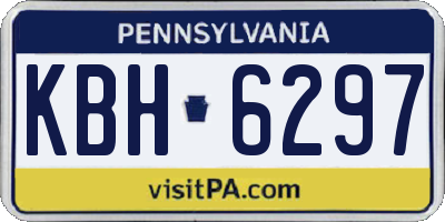 PA license plate KBH6297